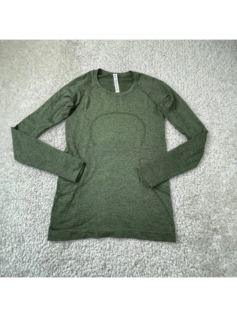 Lululemon Swiftly Tech Long Sleeve Shirt Rainforest Green Heathered Womens 6